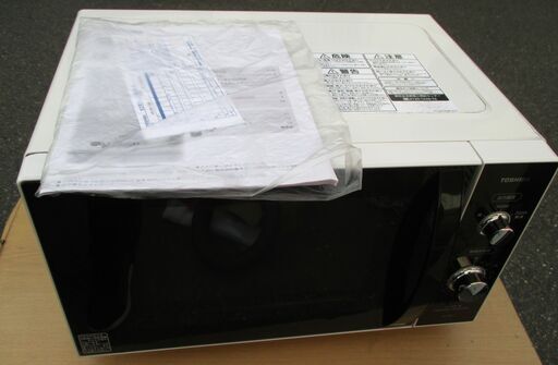 ☆東芝 TOSHIBA ER-SM17(W) フラット庫内電子レンジ◆文字が光って見やすいダイヤル式