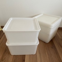 プラスチック収納ケース スタッキング 7個セット 衣装ケースの画像