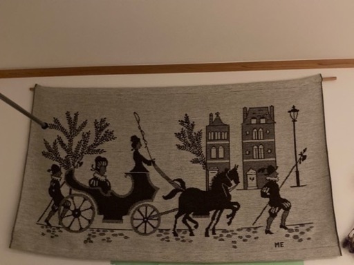 割引 アンティークジャカード織り大型タペストリー