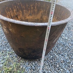 風呂釜　五右衛門風呂　鉄釜　骨董品　風呂桶　古民具　アンティークの画像