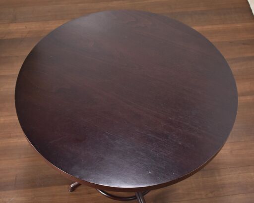 【ヤ取終了4/26】≪zyt1196ジ≫ FAMEG製？ ベントウッド ラウンドテーブル 直径80cm ヨーロッパ家具 ファーメグ 丸