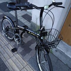 CAPTAIN STAG[キャプテンスタッグ]oricle(オリクル)20吋折り畳み自転車 外装6段/ブラックの画像
