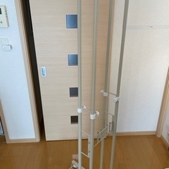 上下伸縮２段掛けスリムハンガー　３０　ハンガーラックの画像