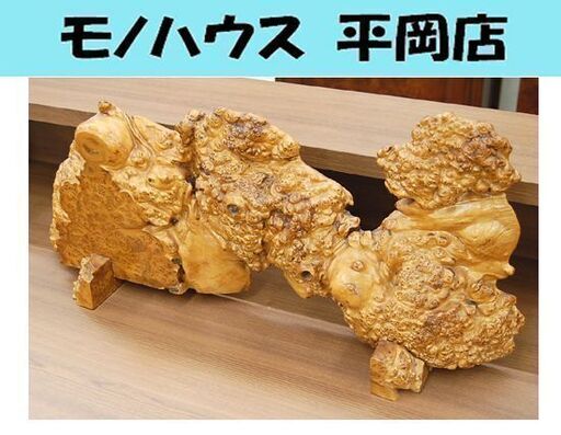 置物 瘤材 木瘤 瘤杢 木コブ 天然木 湖底木 オブジェ インテリア 幅約70×奥行き13×高さ31cm 札幌市 清田区 平岡