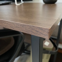 PCデスク　120×45cmウォルナット調の画像