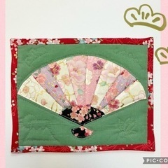 ハンドメイド　【受注製作】パッチdeティーマット　お正月　パッチ...