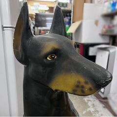 ドーベルマン オブジェ 高さ約84cm 置物 犬 番犬 玄関先 庭飾り リアルオブジェ ☆ 札幌市白石区 白石店 の画像