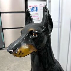 ドーベルマン オブジェ 高さ約84cm 置物 犬 番犬 玄関先 庭飾り リアルオブジェ ☆ 札幌市白石区 白石店 の画像