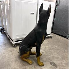 ドーベルマン オブジェ 高さ約84cm 置物 犬 番犬 玄関先 庭飾り リアルオブジェ ☆ 札幌市白石区 白石店 の画像