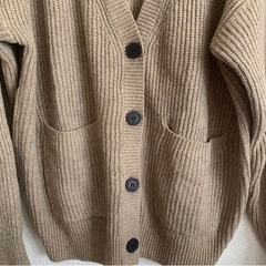 SHEIN ニットカーディガン　ベージュの画像