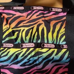 レスポ　LeSportsac　レスポートサック　ゼブラ柄　レインボー　トートバッグ　美品の画像