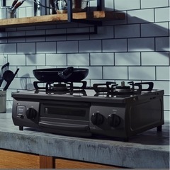 リンナイ The Basic Gastable ザ ベーシック コンパクト ガスコンロ ガステーブル 都市ガス プロパン 56cm幅 2口 テーブルコンロの画像