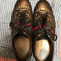 Gucci　メンズスニーカー　ゴールド　27.5cm　良品の画像