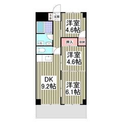 💙💙フリーレント1ヶ月付き😍敷礼０！《3DK》越谷市🐻南越谷駅か...