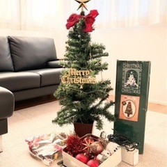 洗える　クリスマスツリー　LEDライト付　105cm
