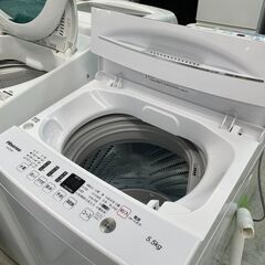 配送設置込み　ハイセンス5.5K洗濯機　2018年製　分解クリーニング済み！！