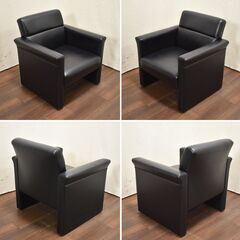【ヤ取終了2/12】≪zyt1200ジ①≫ 内田洋行 肘付き 1Pソファ RP-52 応接家具 UCHIDA/ウチダ/RP-5シリーズ/両肘チェア/オフィス家具 51001-08