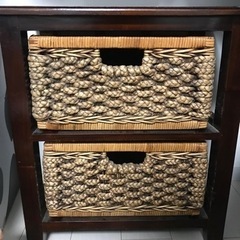 エスニックな収納ラタン家具の画像