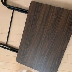 折り畳みテーブル デスク Lサイズ ダークブラウンの画像