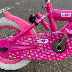 AVIGO YOU&ME 12インチ 女の子用 自転車 中古 ピンク リサイクルショップ 買取本舗 西野店　南の画像