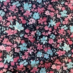 未使用 綿 小花柄 生地 約95cm×250cmの画像