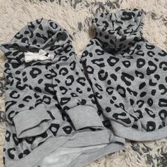 М、Lサイズ2枚セット豹柄パーカー