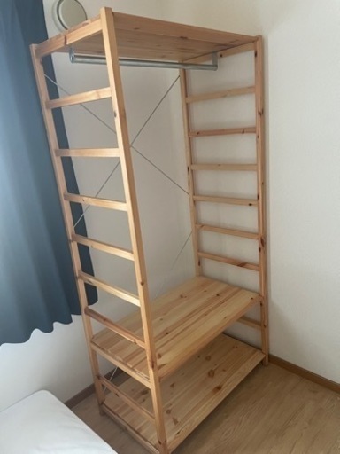 無印良品 木製ユニットシェルフ（ステンレスバー）