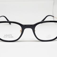 MONCLER モンクレール 正規品 眼鏡フレーム ML5141D-001 ブラック ×ゴールド ダウンケース付 ウェリントン アジアンフィットの画像