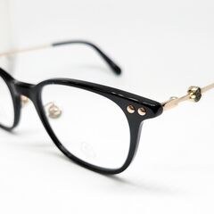 MONCLER モンクレール 正規品 眼鏡フレーム ML5141D-001 ブラック ×ゴールド ダウンケース付 ウェリントン アジアンフィットの画像