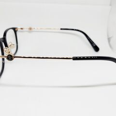 MONCLER モンクレール 正規品 眼鏡フレーム ML5141D-001 ブラック ×ゴールド ダウンケース付 ウェリントン アジアンフィットの画像