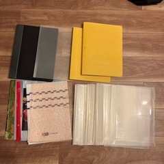 文房具各種　ファイル・ルーズリーフ・ノート・ペン (未使用多数)・単語カードの画像