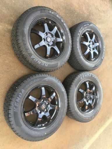 アルミホイール16×6.5J ＋48 PCD114.3   5穴　205/60R16 スタッドレス タイヤ付き