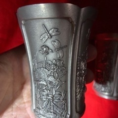 アンティーク　ブランド　シンガポール　ROYAL SELANGOR PEWTER カップ　２つ組の画像