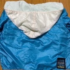 90／ウィンドブレーカー／水色白色フード付 の画像