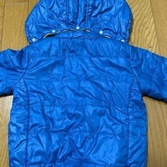 90／防寒防風ジャンパー／青　裏地黄緑　 の画像