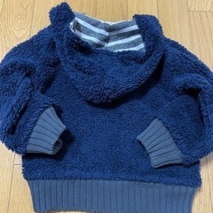 100／あったかアウターリバーシブル青白・ネイビーの画像