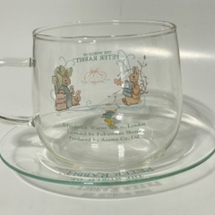 ★新品★未使用★ ピーターラビット ペアーガラスカップ＆ソーサの画像