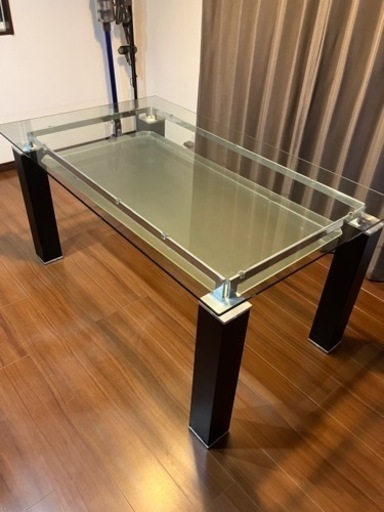 ニトリ　ダイニングテーブルセット　ガラステーブル