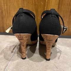 コルク ヒール サンダル 22.0cmの画像
