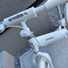 キックバイク　ストライダー　スタンド付き　白の画像
