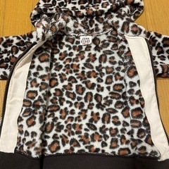 100／もこもこ豹柄アウターの画像
