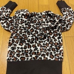 100／もこもこ豹柄アウターの画像