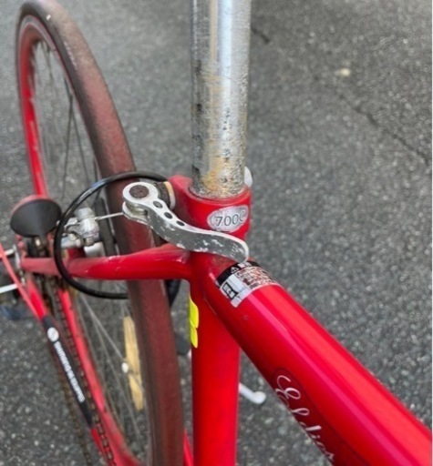 dショッピング |自転車 クロスバイク cyma クロスバイク入門ワイド クロスバイク　中古　自転車　赤　レア品　700C 鍵付き　ライト付き　ギア付き