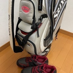 ゴルフクラブ（11本）、バッグ、シューズ　セットの画像