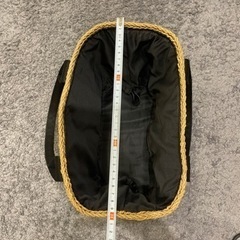 ストローバッグ　かごバッグ　巾着つきの画像