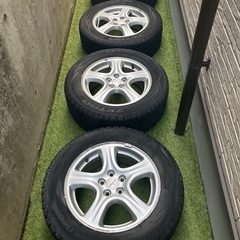 タイヤ ホイール 4本 215/60/R16 スバル純正ホイール