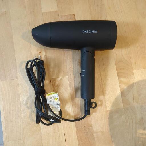 SALONIA サロニア | スピーディーイオン ドライヤー 【ブラック】 ヘアドライヤー 大風量 速乾 軽量 マイナスイオン SL-013BK
