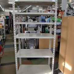 ☆スチールラック 書架 幅890mm 奥行465mm 高さ1805mm 天地6段 スチール棚 アングル棚 軽量ラック オフィス家具 札幌 北20条店の画像