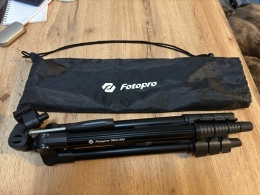 Fotopro カメラ三脚 120cm 4段階 調節 小型 3WAY DIGI-204 BK ブラック