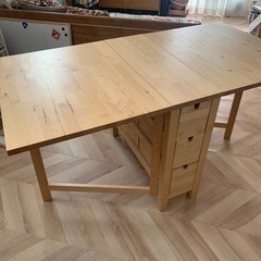 【取引終了】IKEA伸縮ダイニングテーブルの画像